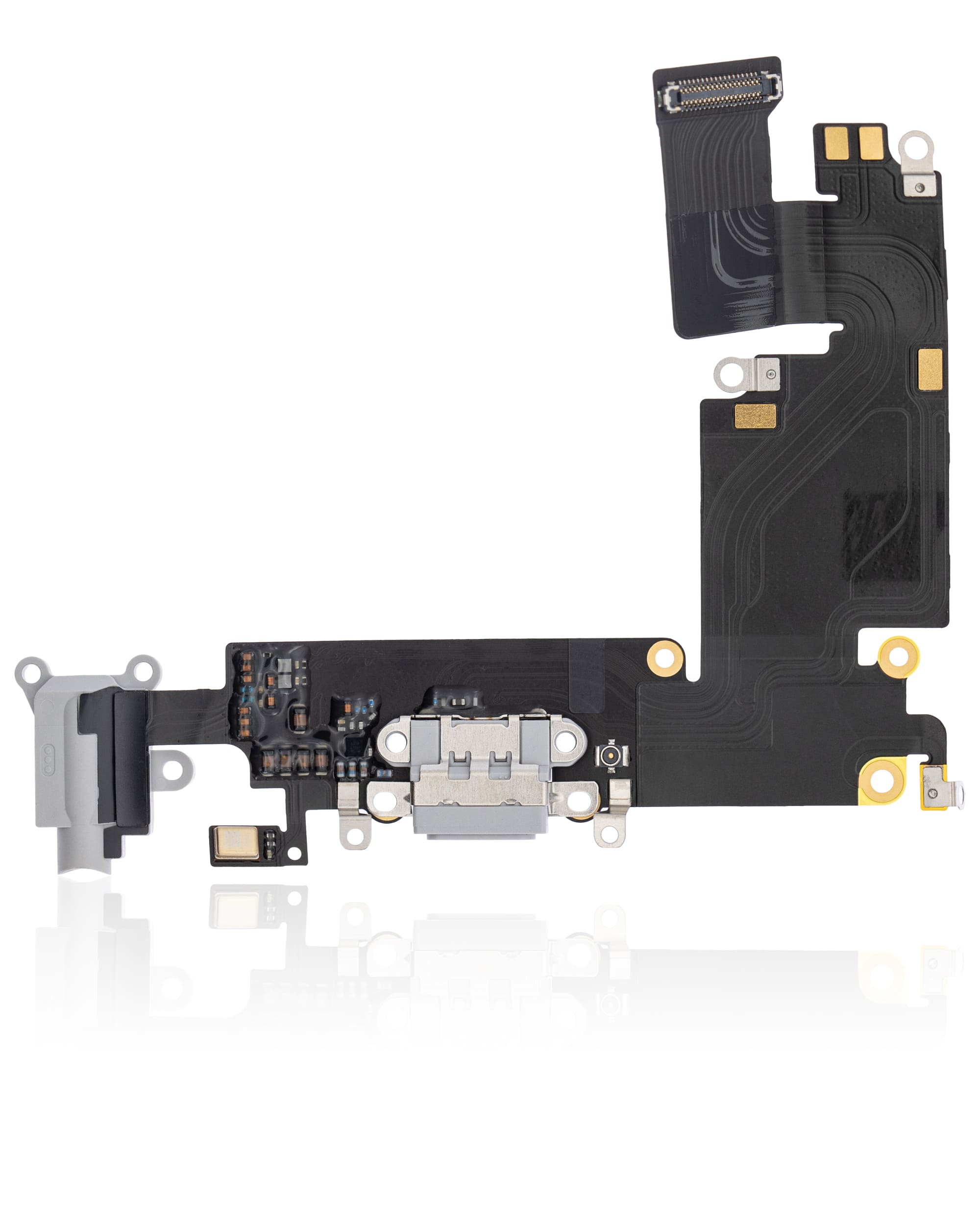 Charging Port Flex Cable Compatible For iPhone 6 Plus (Premium) (Silver)