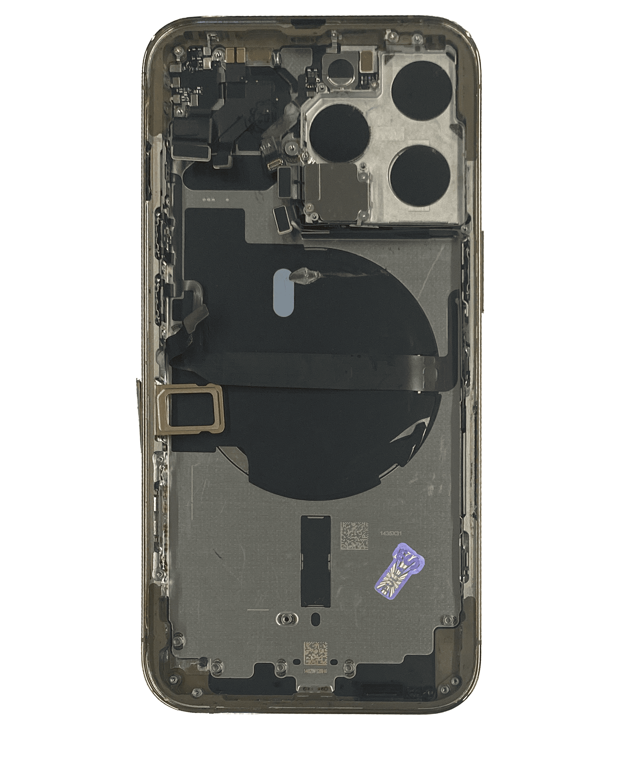 Back Housing W/ Small Components Pre-Installed Compatible For iPhone 13 Pro (International Version) (Used OEM Pull: Grade C) (Gold)