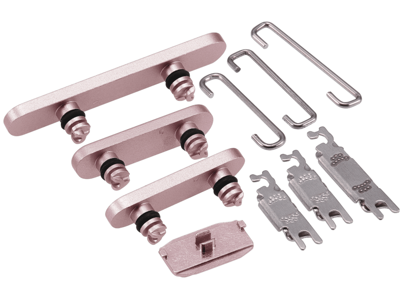 Hard Buttons (Power / Volume / Switch) Compatible For iPhone 15 / 15 Plus (Pink)
