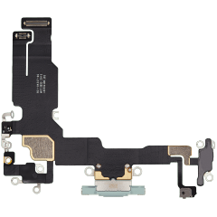 Charging Port Flex Cable Compatible For iPhone 15 (Premium) (Green)