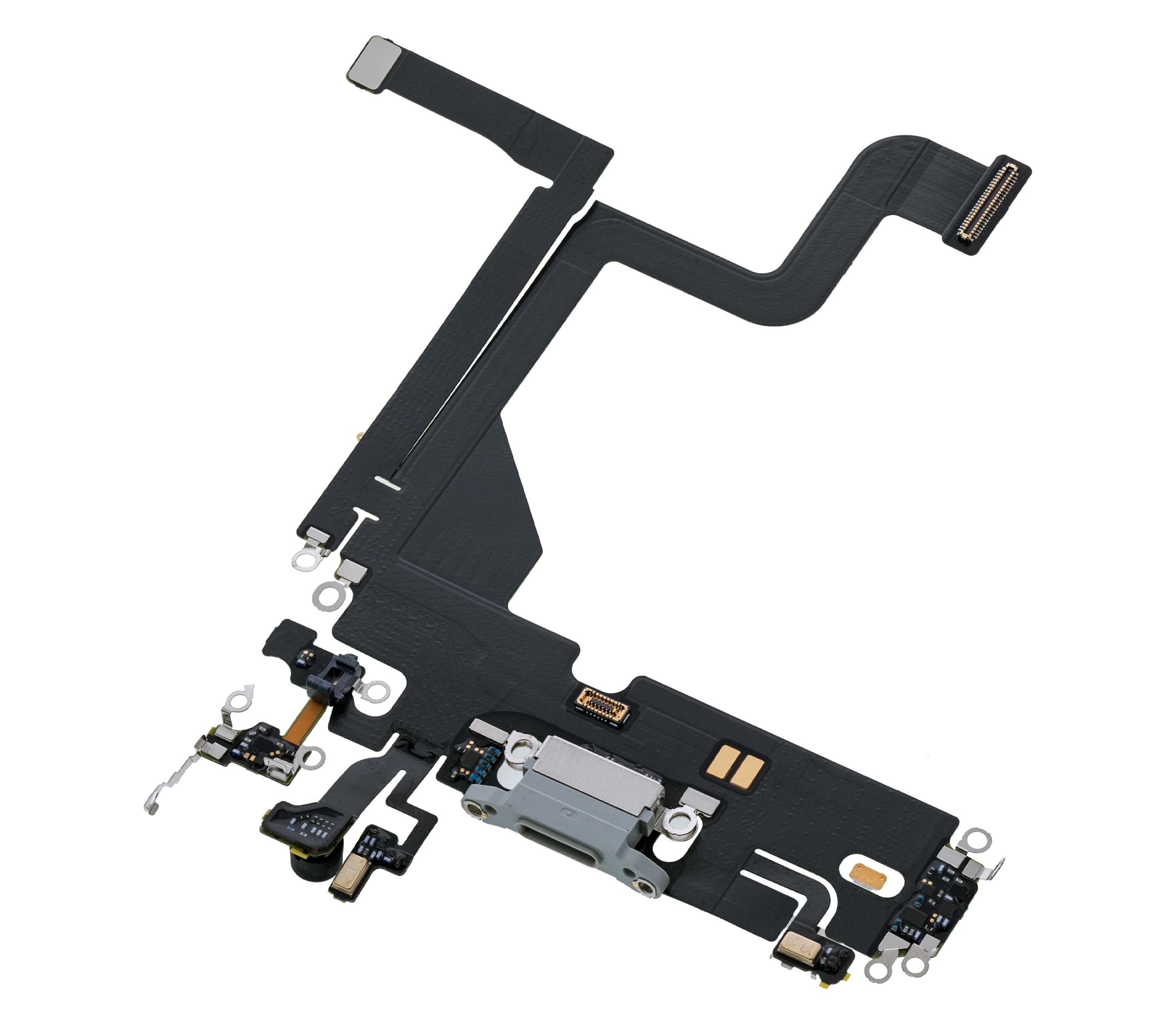 Charging Port Flex Cable Compatible For iPhone 13 Pro (Premium) (Silver)