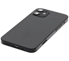 Back Housing W/ Small Components Pre-Installed Compatible For iPhone 12 Mini (International Version) (Used OEM Pull: Grade A) (Black)