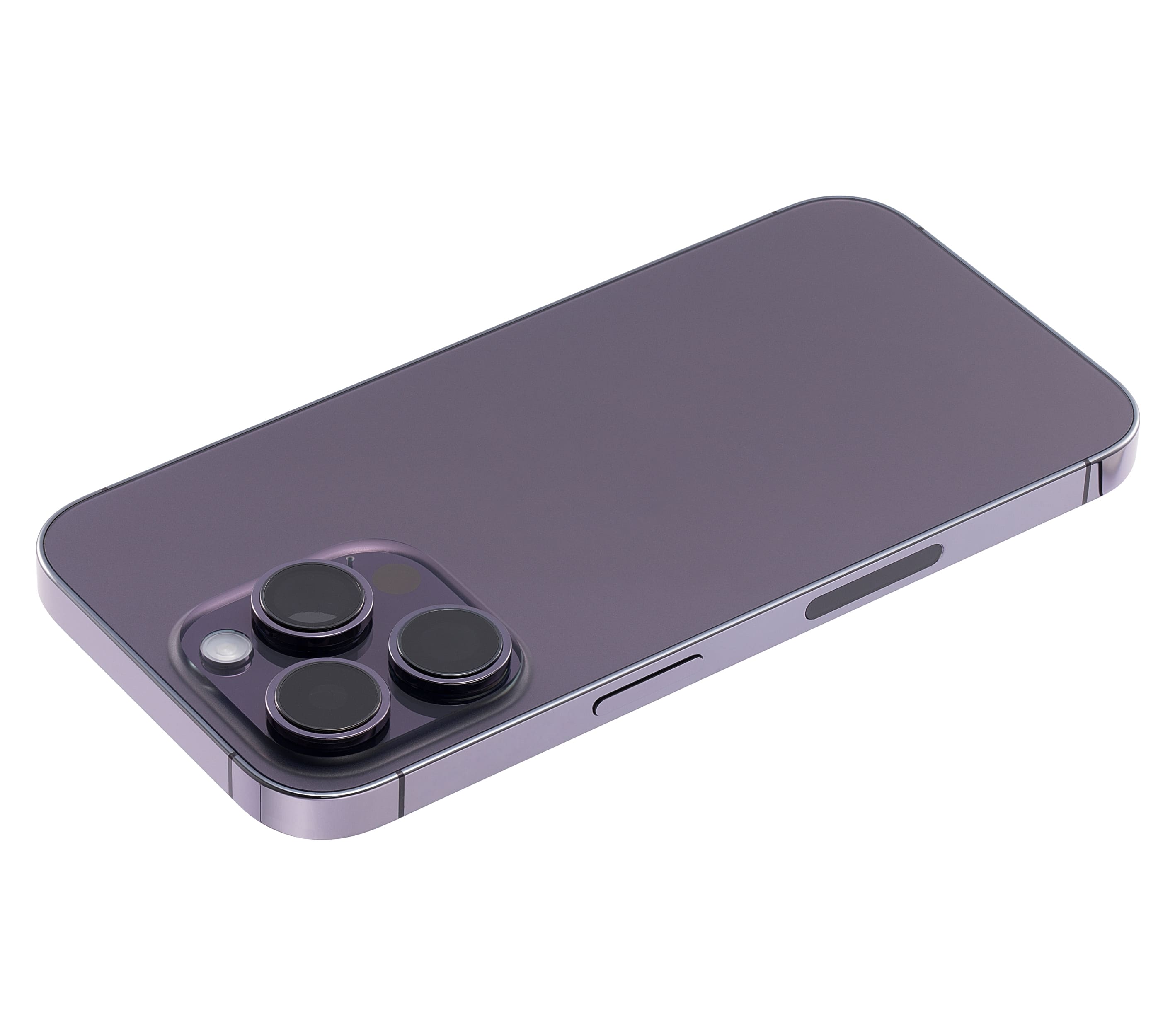 Back Housing W/ Small Pre-Installed Compatible For iPhone 14 Pro (U.S Version) (Used OEM Pull: Grade A) (Deep Purple)