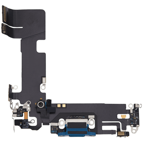 Charging Port Flex Cable Compatible For iPhone 13 (Used OEM Pull) (Blue)