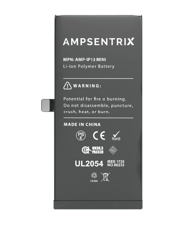 Replacement Battery Compatible For iPhone 13 Mini (AmpSentrix Pro)