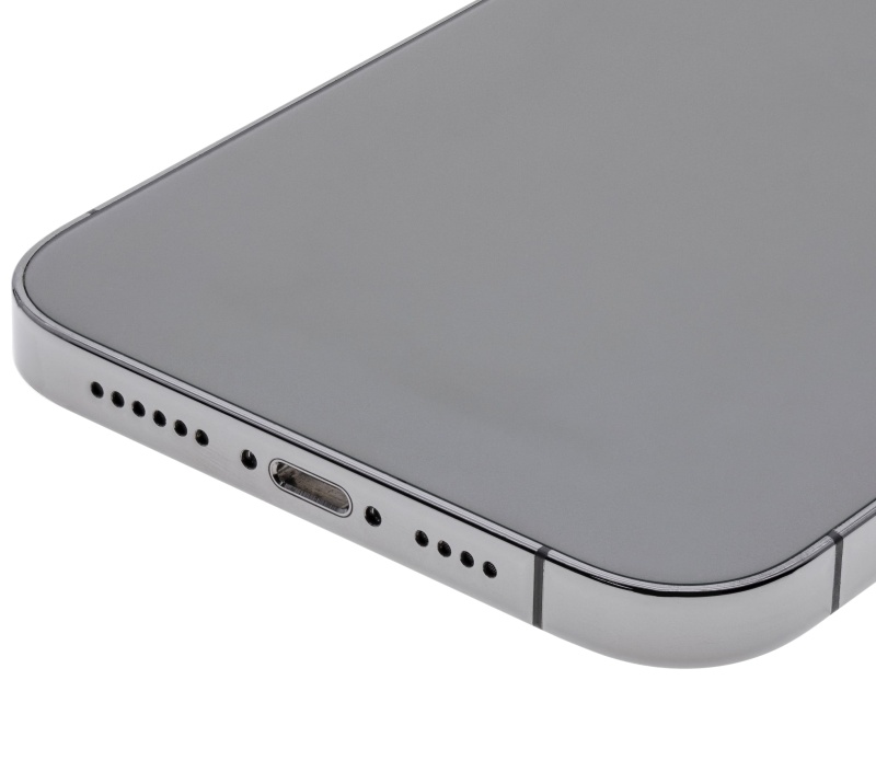 Back Housing W/ Small Components Pre-Installed Compatible For iPhone 12 Pro Max (US Version) (Used OEM Pull: Grade C) (Graphite)