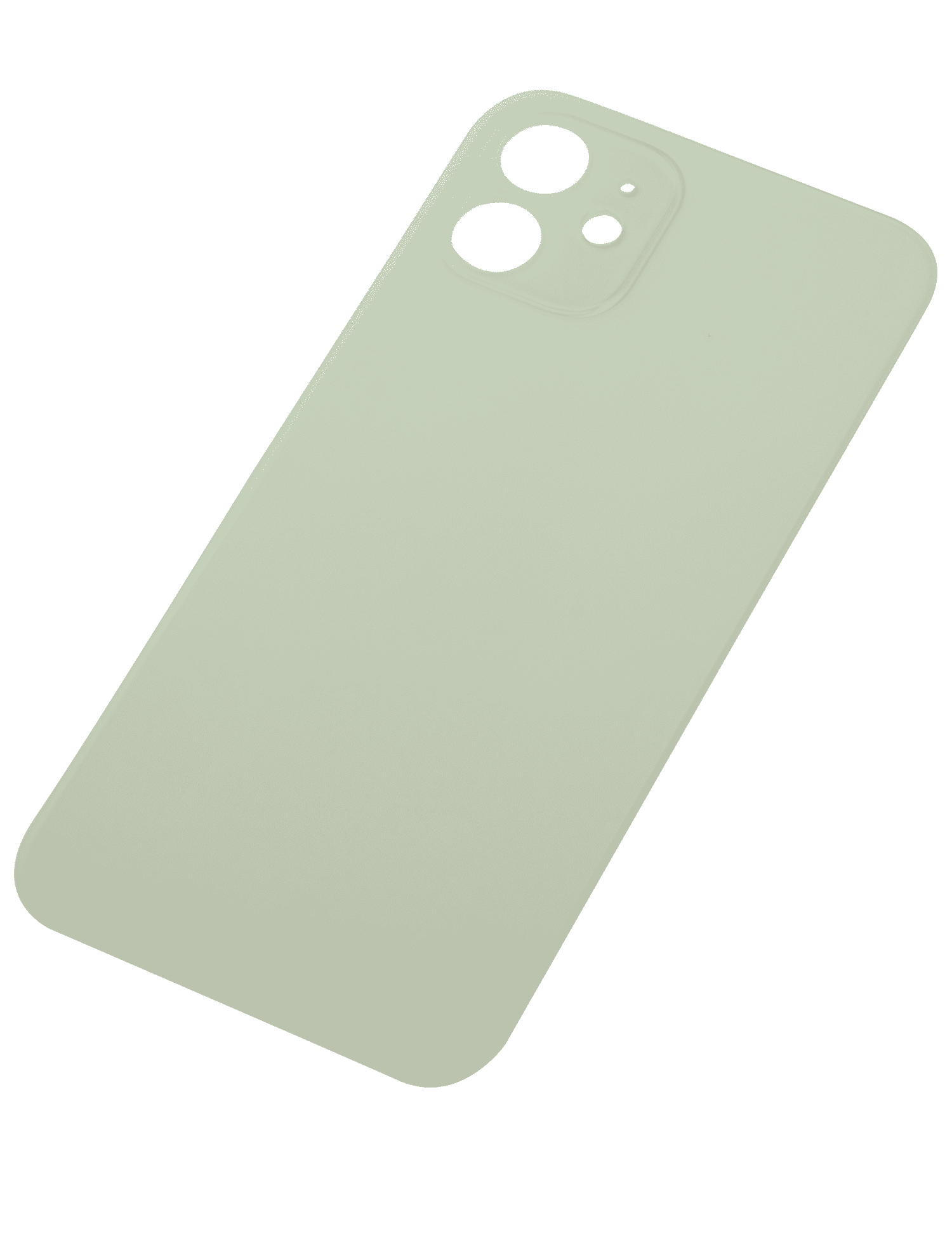 Back Glass With 3M Adhesive Compatible For iPhone 12 (No Logo / Large Camera Hole) (Green)
