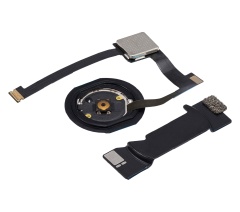 Home Button With Flex Compatible For iPad Mini 4 (Silver)