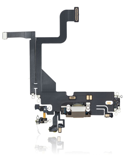 Charging Port Flex Cable Compatible For iPhone 13 Pro (Premium) (Gold)