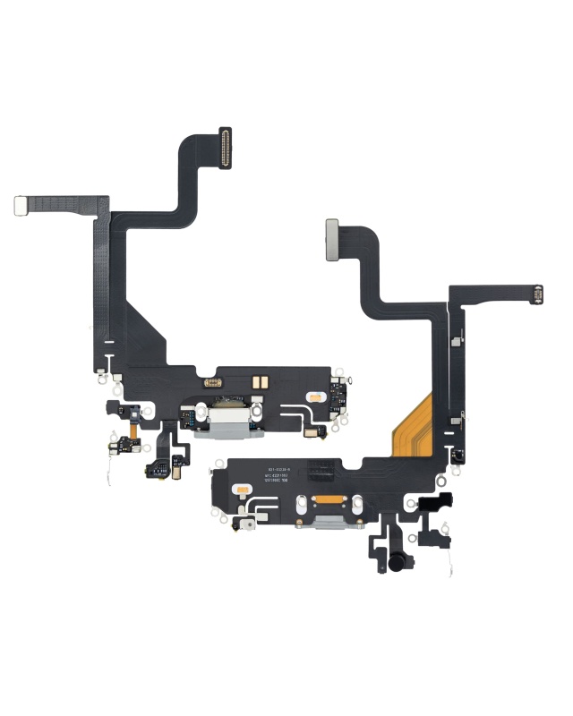 Charging Port Flex Cable Compatible For iPhone 13 Pro (Premium) (Silver)
