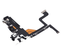 Charging Port Flex Cable Compatible For iPhone 13 Pro (Aftermarket Plus) (Graphite)