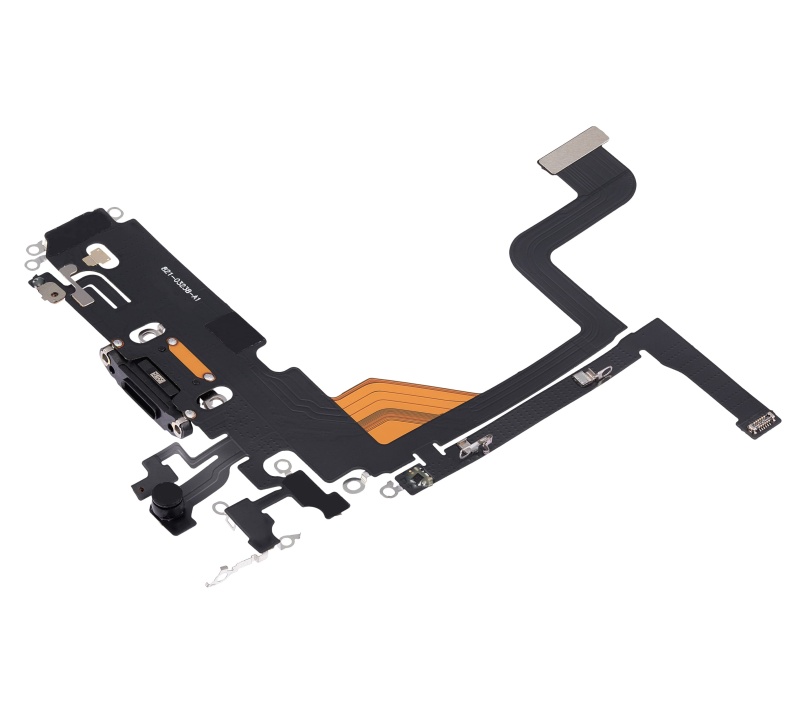 Charging Port Flex Cable Compatible For iPhone 13 Pro (Aftermarket Plus) (Graphite)