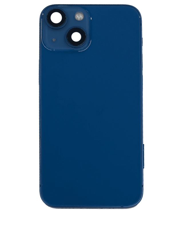 Back Housing W/ Small Components Pre-Installed Compatible For iPhone 13 Mini (International Version) (Used OEM Pull: Grade B) (Blue)