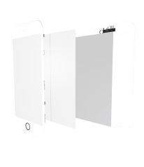 4 in 1 (Front Glass + Polarizer + Frame + OCA Pre-Installed) Compatible For iPhone 8 Plus (2 Pack) (White)