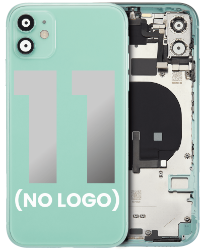 Back Housing W/ Small Components Pre-Installed Compatible For iPhone 11 (No Logo) (Aftermarket Plus) (Green)