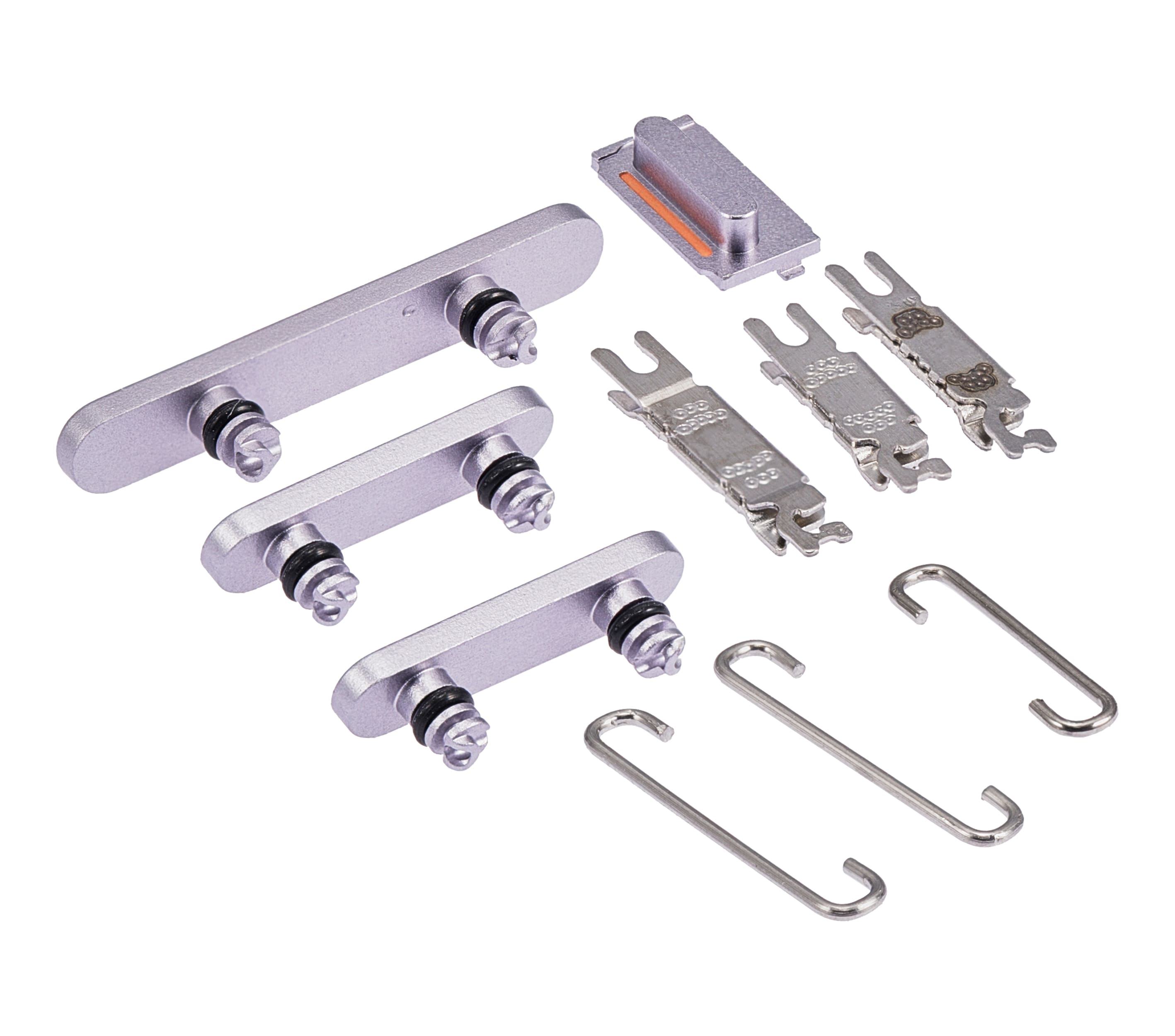 Hard Buttons (Power / Volume / Switch) Compatible For iPhone 14 / 14 Plus (Purple)