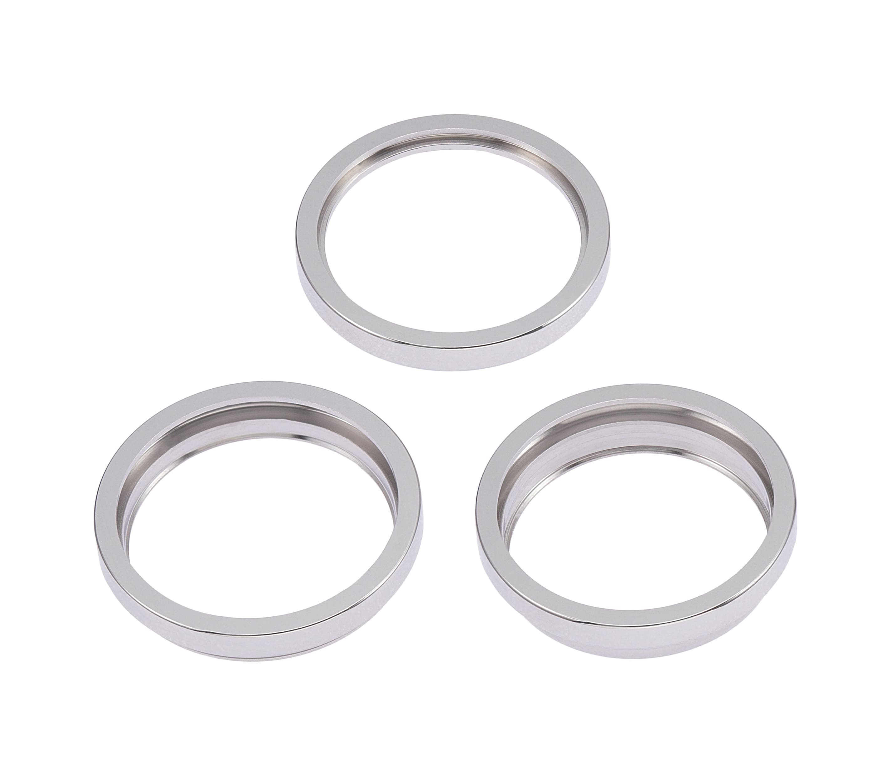 Back Camera Bezel Ring Only Compatible For iPhone 14 Pro / 14 Pro Max (Silver) (3 Piece Set)