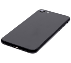 Back Housing W/ Small Components Pre-Installed Compatible For iPhone SE (2020) (Used OEM Pull: Grade C) (Black)
