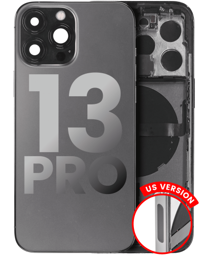 Back Housing W/ Small Components Pre-Installed Compatible For iPhone 13 Pro (US Version) (Used OEM Pull: Grade C) (Graphite)