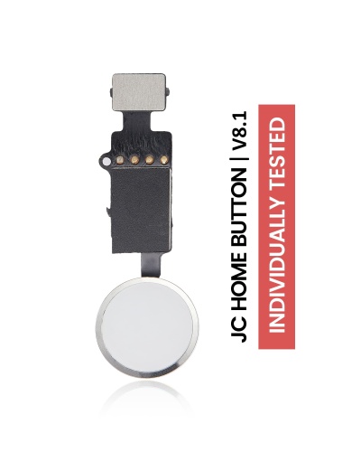 Home Button Solution Compatible For iPhone 7 / 7 Plus / 8 / 8 Plus / SE (2020) / SE (2022) (Silver) (Version 8.1 / JC / Individually Tested For Functionality)