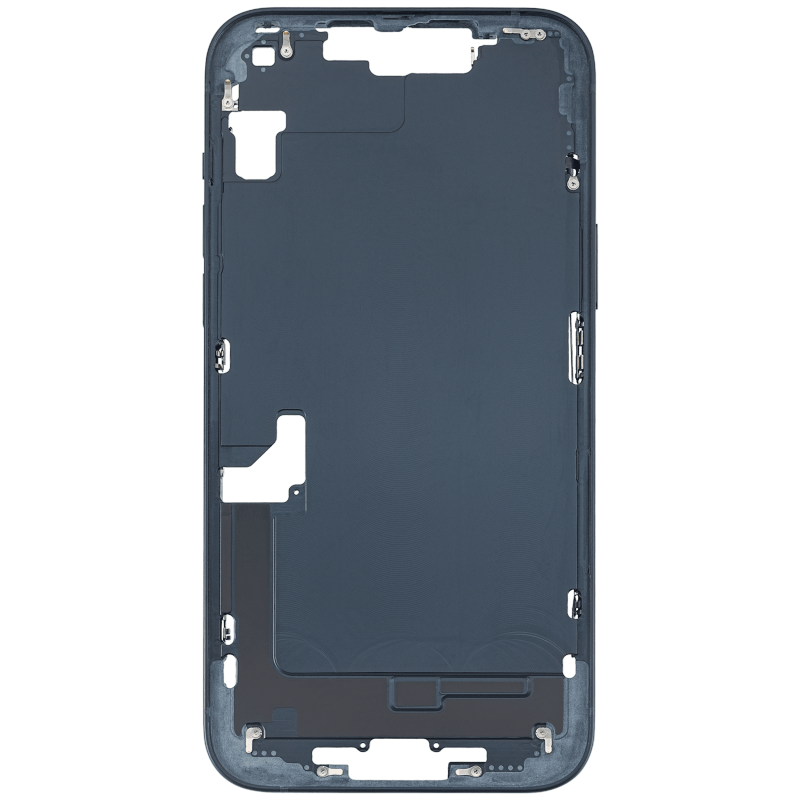 Mid-Frame Housing With Power And Volume Button Compatible For iPhone 14 Plus (US Version) (Used OEM Pull: Grade B) (Midnight)