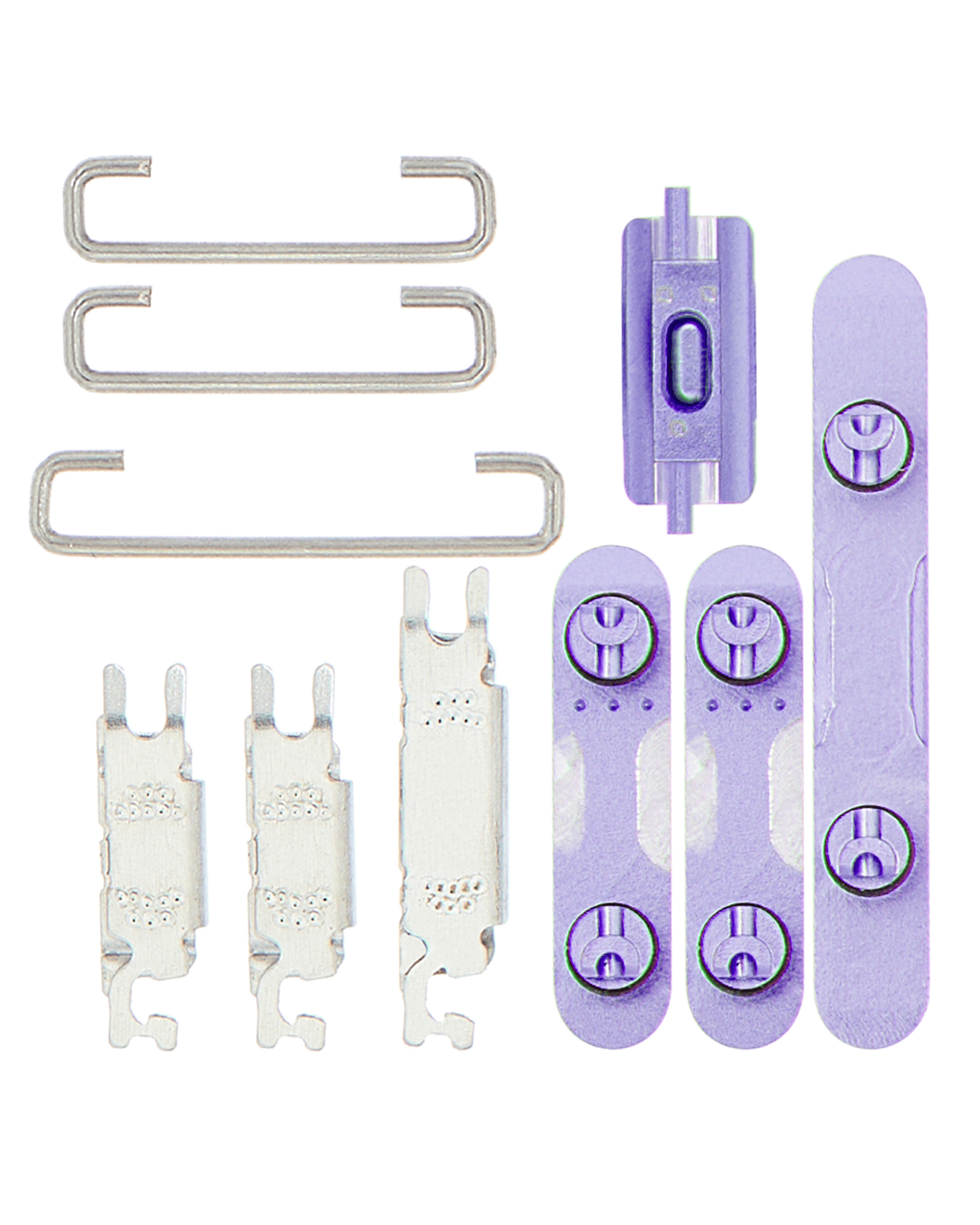 Hard Buttons (Power / Volume / Switch) Compatible For iPhone 11 (Purple)