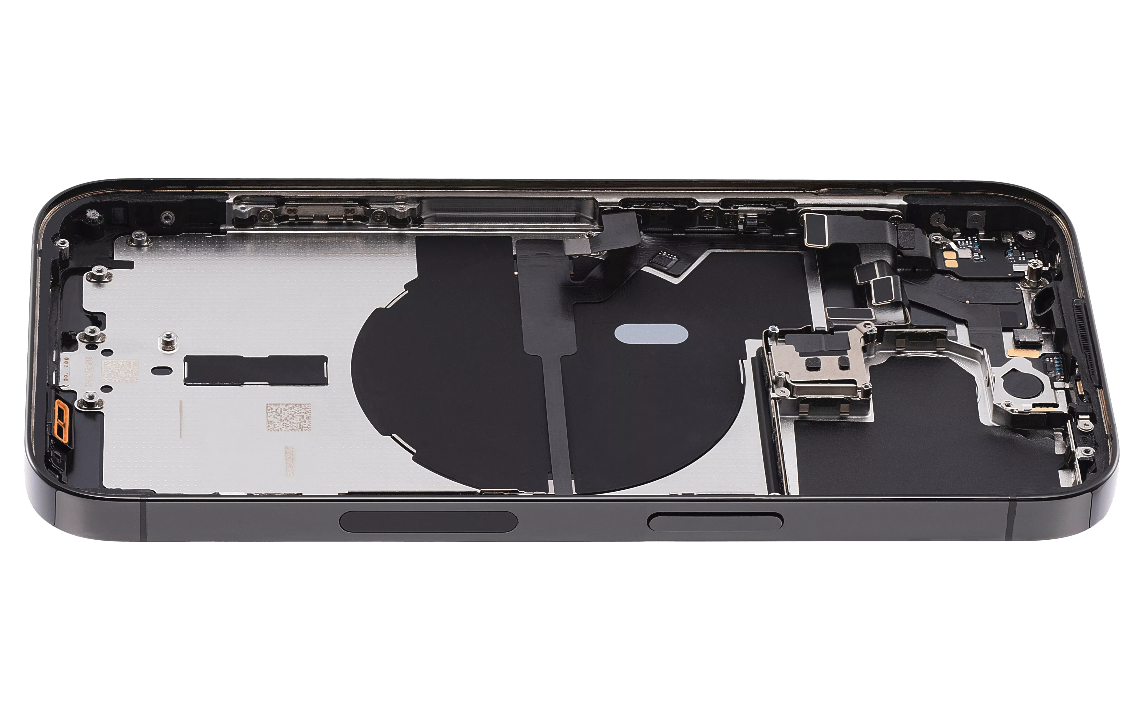 Back Housing W/ Small Pre-Installed Compatible For iPhone 14 Pro (U.S Version) (Used OEM Pull: Grade C) (Space Black)