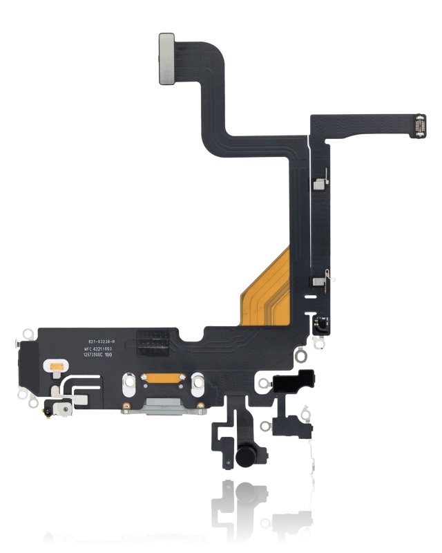 Charging Port Flex Cable Compatible For iPhone 13 Pro (Premium) (Silver)