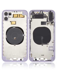 Back Housing W/ Small Components Pre-Installed (Without Back Cover) Compatible For iPhone 11 (Purple)