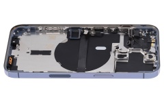 Back Housing W/ Small Components Pre-Installed Compatible For iPhone 13 Pro (US Version) (No Logo) (Aftermarket Plus) (Sierra Blue)