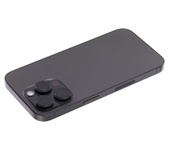 Back Housing W/ Small Pre-Installed Compatible For iPhone 14 Pro (U.S Version) (Used OEM Pull: Grade A) (Space Black)