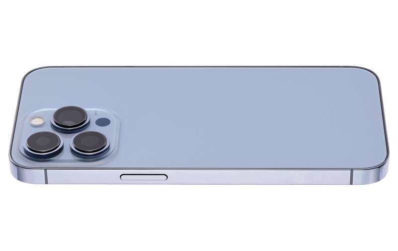 Back Housing W/ Small Components Pre-Installed Compatible For iPhone 13 Pro (No Logo) (Aftermarket Plus) (International Version) (Sierra Blue)