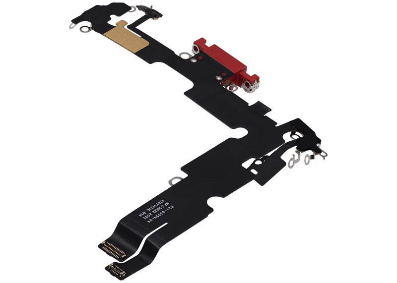 Charging Port Flex Cable Compatible For iPhone 14 Plus (Used OEM Pull) (Red)