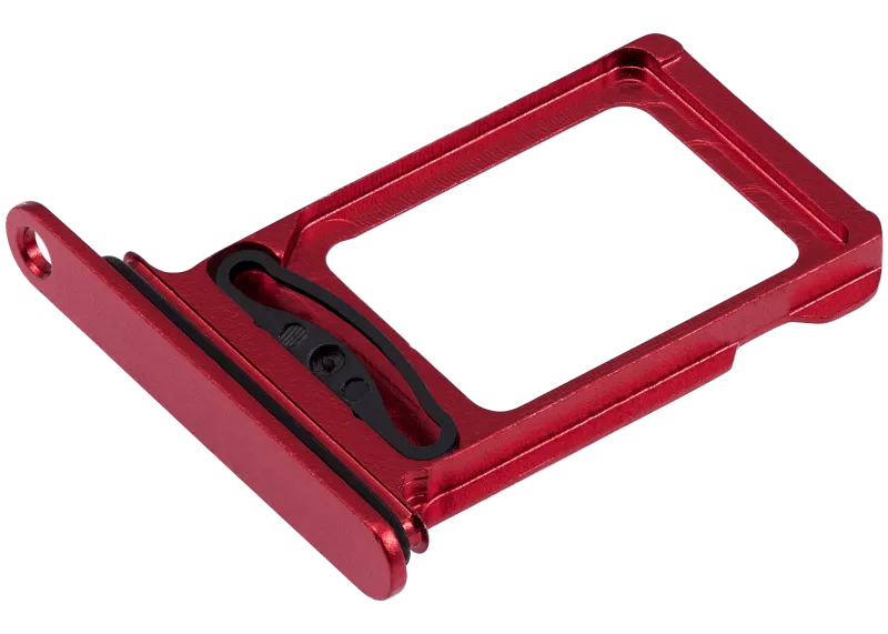Dual Sim Card Tray Compatible For iPhone 14 / 14 Plus (Red)