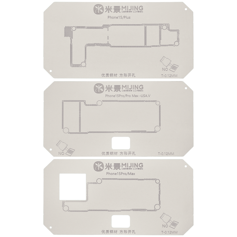 4in1 Fixture Middle Layer Motherboard Reballing Soldering Platform With Stencil For iPhone 15 / 15 Plus / 15 Pro / 15 Pro Max Z20 Series (MiJing)