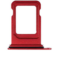 Dual Sim Card Tray Compatible For iPhone 14 / 14 Plus (Red)