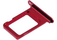 Dual Sim Card Tray Compatible For iPhone 14 / 14 Plus (Red)