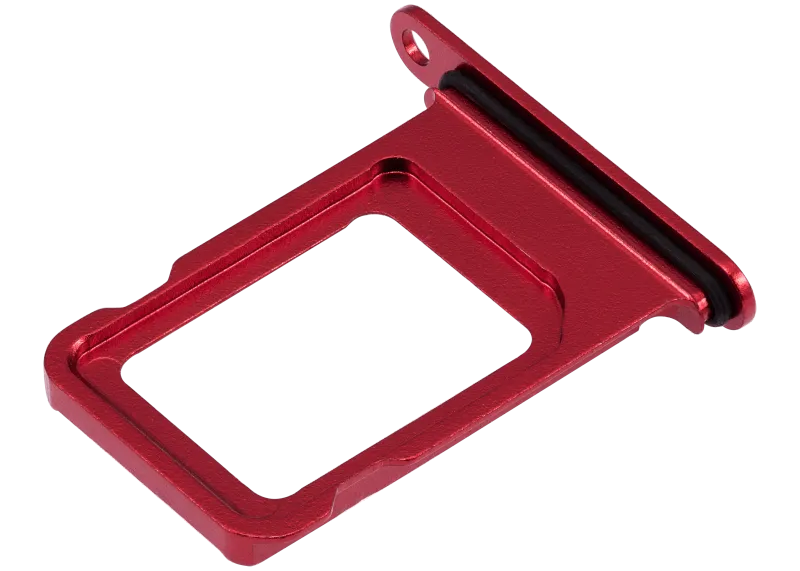 Dual Sim Card Tray Compatible For iPhone 14 / 14 Plus (Red)