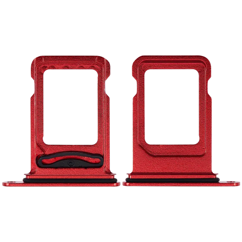 Dual Sim Card Tray Compatible For iPhone 14 / 14 Plus (Red)