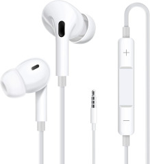 Wired Earbuds Headphones with 3.5mm Jack Built-in Microphone Volume Control in-Ear Earphones Headsets Compatible with iPhone 6S/6/MP4/iPod/Android/Computer