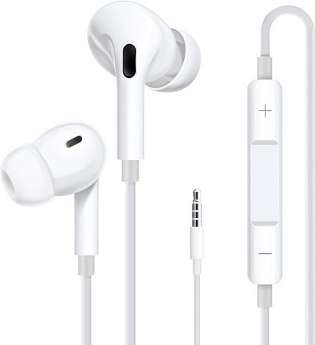 Wired Earbuds Headphones with 3.5mm Jack Built-in Microphone Volume Control in-Ear Earphones Headsets Compatible with iPhone 6S/6/MP4/iPod/Android/Computer