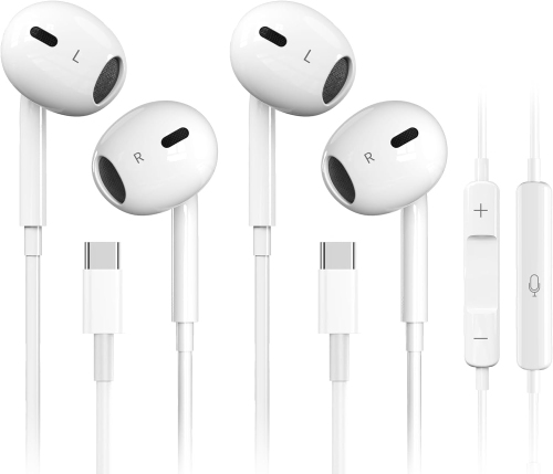 USB C Headphones for iPhone 15,Type C in-Ear Earphones Earbuds with Microphone &amp; Remote Noise Cancelling Control for iPhone 15 Pro Max, iPad, Most USB C Jack Devices