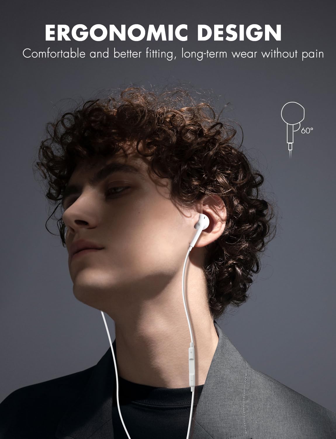 USB C Headphones for iPhone 15,Type C in-Ear Earphones Earbuds with Microphone & Remote Noise Cancelling Control for iPhone 15 Pro Max, iPad, Most USB C Jack Devices