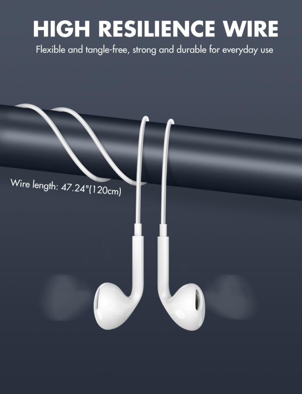 USB C Headphones for iPhone 15,Type C in-Ear Earphones Earbuds with Microphone & Remote Noise Cancelling Control for iPhone 15 Pro Max, iPad, Most USB C Jack Devices
