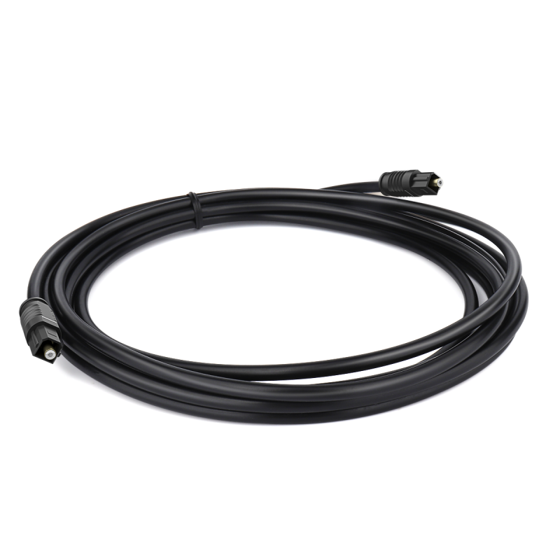 Toslink Optical Cable Connector Optical Fiber Toslink Audio Cable Black PVC OD4.0mm for Speaker Amplifier DVD CD Player TV