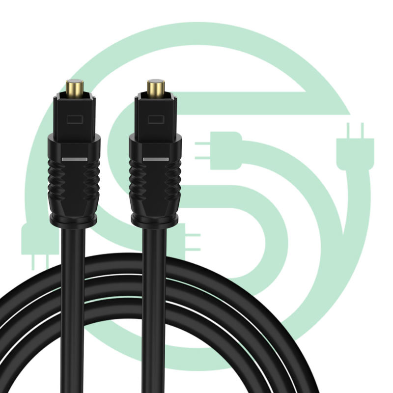 Toslink Optical Cable Connector Optical Fiber Toslink Audio Cable Black PVC OD4.0mm for Speaker Amplifier DVD CD Player TV