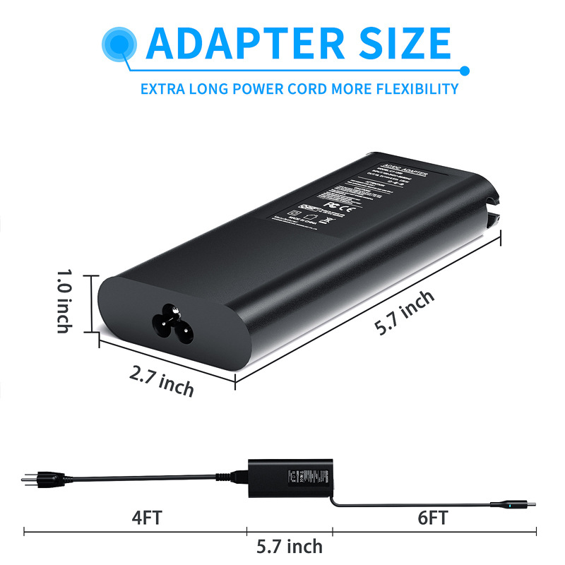 Dell 130W Laptop Charger 7.4*5.0mm AC Power Adapter for Dell 4.5*3.0mm power supply laptop adapter
