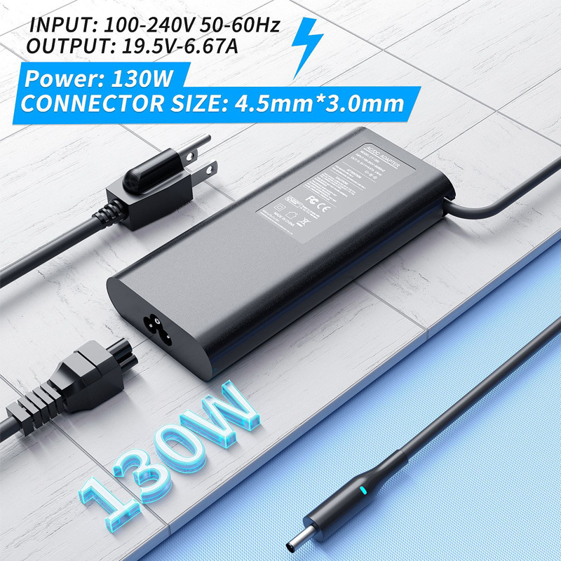 Dell 130W Laptop Charger 7.4*5.0mm AC Power Adapter for Dell 4.5*3.0mm power supply laptop adapter