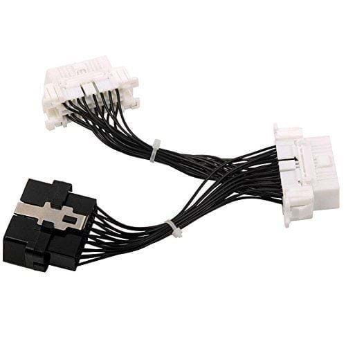 Obd2 16pin Male to Dual Female Extension Y cable