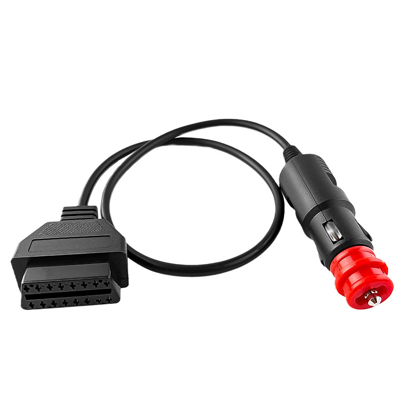Car Cigarette Lighter OBDII Power Cable 12VDC With LED 60CM
